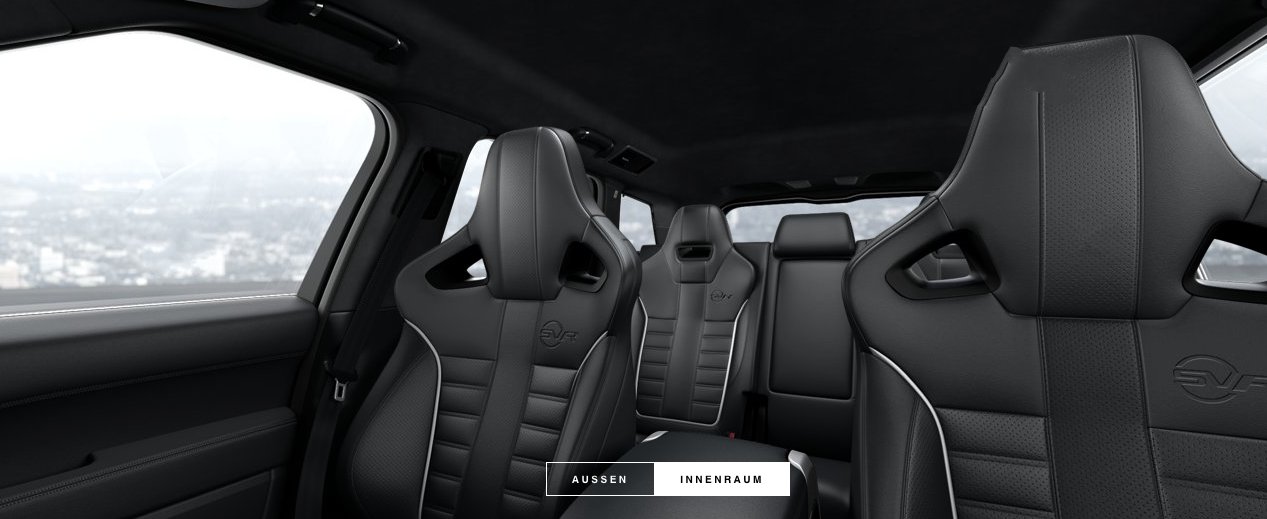 Range Rover Sport SVR innen schwarz Sitze